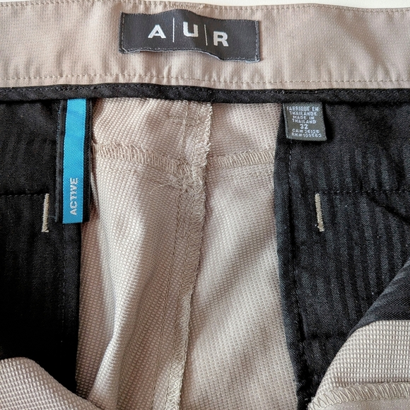 AUR Active Golf Pants – Beige Flat Front Stretch Chinos, Men’s Waist 32 #63 - Picture 6 of 6